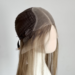Pelucas y tupés de cabello Remy brasileño para mujer, para cabello fino, peluca judía de onda natural de 18 pulgadas en stock - Product Image 3
