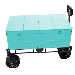 모터 구동 휴대용 접이식 카트 500W 브러시리스 모터 장거리 배터리 전지형 타이어 100kg 적재 용량 쇼핑용 - Product Image 4