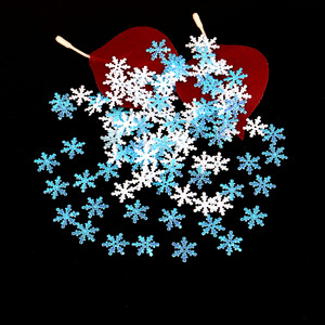 Sk 2cm 300pcs long lanh trắng Giáng sinh đám cưới giấy bông tuyết phân hủy sinh học mô Confetti Nguồn cung cấp bên Bảng trang trí - Product Image 4