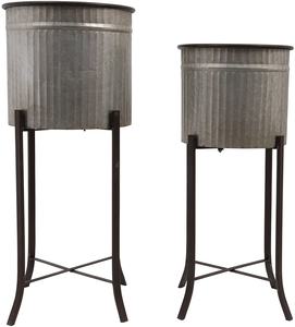 Planteuses de métal ondulé sur pied, 13 pouces - Product Image 5