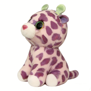 Peluche girafe violette personnalisée, peluche girafe, peluche girafe aux grands yeux, jouet girafe à taches pastel - Product Image 5