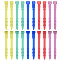 Attache de câble en caoutchouc de silicone Offre Spéciale Attache réutilisable personnalisée Organisateur de cordon en silicone Attaches de câble en silicone