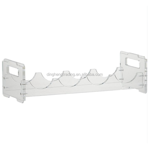 Custom Four Bottles Acrylic Wine <strong>Glass</strong> Bottle Holder <strong>Rack</strong> - Product Image 3