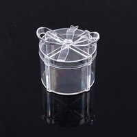 Boîte en acrylique recyclable PS de petite taille avec couvercle, boîte de rangement pour bonbons de Noël, marque Guangdong ZL