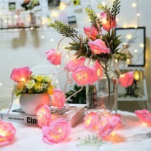 Guirlande lumineuse Led 10/20Led avec piles AA, Bouquet de fleurs élégantes pour mariage, fête, décoration de noël, nouvelle collection - Product Image 3