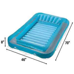 Piscine gonflable personnalisée en PVC, transat flottant pour la baignade, radeau flottant durable en <span class=keywords><strong>plastique</strong></span>, baignoire <span class=keywords><strong>de</strong></span> bronzage gonflable avec oreiller - Product Image 3