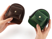 Dompet Kulit Asli Crazy Horse, Dompet Koin Retro, Kantong Uang Receh Retro, Dompet Koin Desain Retro, Dompet Mini Ransel
