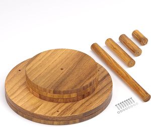 Bán buôn keo 4 Tier Vòng cupcake tháp đứng cho màn hình hiển thị, Keo Gỗ bánh đứng với 4 tầng Khay Trang trí nội thất cho đám cưới, bên - Product Image 5