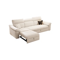 Canapé-lit convertible 2-en-1, chaise longue pliante, structure en bois, revêtement en velours chenille, canapé multifonctionnel polyvalent pour