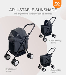 Commercio all'ingrosso a buon mercato carrello da viaggio a 4 ruote carrello da viaggio di lusso medio per bambini walker trasportini passeggino per <span class=keywords><strong>cani</strong></span> e gatti - Product Image 5