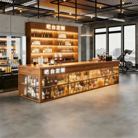 Comptoir de réception industriel moderne en panneaux E1 haute densité, durable, pour bar, gymnase, café, salle de billard, caisse