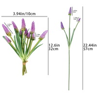 1 pièce de jacinthe artificielle en latex (Muscari) pour bouquets de vase, décoration maison, bureau, mariage