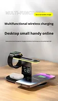 Nouvel arrivage Chargeur sans fil pliable multifonction 15W 3 en 1 Station de charge portable rapide pour téléphone portable/écouteurs/montre