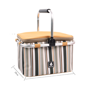 ตะกร้าปิกนิกกลางแจ้งแบบพับได้ กล่องเก็บความร้อนแบบพกพา กระเป๋าเก็บความร้อนแบบพกพา - Product Image 2