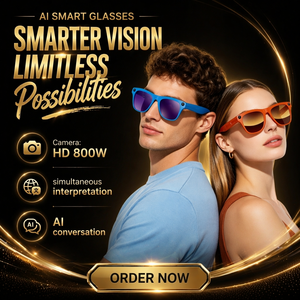 แว่นตาอัจฉริยะ Xk One Pro AI พร้อมกล้อง ถ่ายทอดข้อความ/เสียง <span class=keywords><strong>แปล</strong></span><span class=keywords><strong>ภาษา</strong></span>พร้อมกัน บันทึกเสียง AI สนทนาได้ วิดีโอความคมชัดสูง - Product Image 1