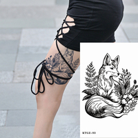 Autocollant de tatouage de renard semi-permanent écologique de haute qualité Art corporel d'une durée de 15 jours Caractéristique temporaire