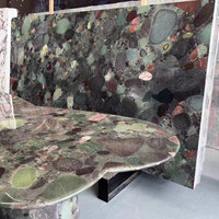 Table basse colorée de socle de cube de table d'appoint de granit de mode brésilienne verte de luxe