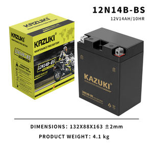 12V14ah KAZUKI Soporte Personalizado Buen Precio <span class=keywords><strong>AGM</strong></span>/GEl Moto Batería - Product Image 5