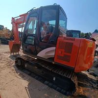 Mini-excavatrice Hitachi ZX70 d'occasion certifiée EMC, 7 tonnes, vente directe aux enchères avec moteur Yanmar et pompe hydraulique Shimadzu