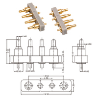 12mm 2 3 4 5 6 7 8 9 10 Pin eléctrico magnético Pogo Pin conector con oreja conector magnético Cable Usb