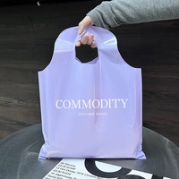 Sac en plastique PE durable et écologique avec poignée, personnalisable avec logo, idéal pour l'emballage de vêtements, d'épicerie et de chaussures