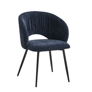Modern <b>Velvet</b> Upholstered <b>Dining</b> <b>Chair</b> With Metal Legs Contemporary Design <b>Navy</b> Blue Home Furniture - Product Image 1