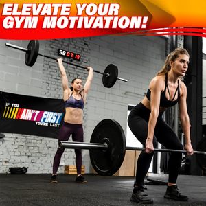 Banderas Motivacionales de <span class=keywords><strong>Carreras</strong></span> 3x5 FT - Poliéster Duradero, Impermeable y Ecológico - Diseño Audaz - Decoración de Pared para Gimnasio, Cuarto de Hombre, Oficina, Cumpleaños - Product Image 5