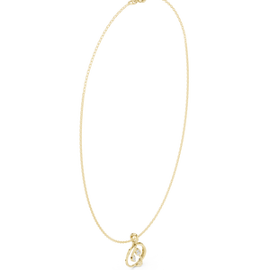 Stylish Minimal Swirl Orbit Pave Diamond Circular Solitaire Pendant <b>Necklace</b> Fine Jewelry for Women Gift Available at Best Price - Product Image 1