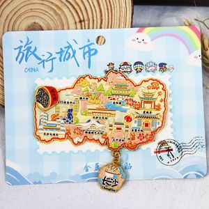 Imán de Refrigerador Metálico 3D Clásico y Duradero con Diseño de Lugares Emblemáticos de Zhangjiajie, Changsha y Fenghuang, Recuerdo Turístico - Product Image 4