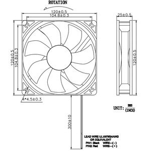 Sản xuất tùy chỉnh tốc độ cao không thấm nước IP68 <span class=keywords><strong>Fan</strong></span> 12V 120 nhựa 120x120x25 mét Quạt làm mát DC dòng chảy hướng trục người hâm mộ - Product Image 6