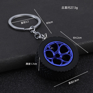 Llavero <span class=keywords><strong>de</strong></span> Llanta <span class=keywords><strong>de</strong></span> Coche - Neumático <span class=keywords><strong>de</strong></span> Goma con Diseño <span class=keywords><strong>de</strong></span> Rayos <span class=keywords><strong>de</strong></span> Aleación para Entusiastas <span class=keywords><strong>de</strong></span> Automóviles, Adornos para Bolsos y Accesorios para Llaves <span class=keywords><strong>de</strong></span> Coche - Product Image 5