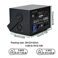Igracelite 2W/3W/5W Projecteur Laser RGB d'animation pour scène, alimenté par batterie, DMX512 ILDA, pleine couleur, pour DJ, club, événement