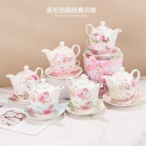 Théière et tasse pour une personne, thé pour un ensemble café Sevring décalcomanie théière en céramique et ensemble <span class=keywords><strong>de</strong></span> tasses, service à thé tasse tasses à thé vintage - Product Image 3