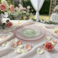 Assiette en verre esthétique en forme de tournesol et de marguerite, assiette à salade en forme de feuille de chou, assiettes de présentation de mariage, style INS, décoratif pastoral