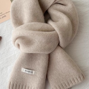 Khăn len nữ mùa đông chất lượng cao 100% len nguyên chất, dài, thoáng khí, kiểu dáng đơn giản, phong cách Hàn Quốc, màu trơn, dùng được ngoài trời Amway - Product Image 3