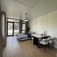 Casa Prefabricada Moderna en Forma de A, Cabaña Triangular Modular, Mini Villa con Cocina y Baño para Glamping, Resort, Jardín o Casa de Huéspedes