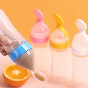 <span class=keywords><strong>Cuillère</strong></span> d'alimentation à presser avec ventouse, nouveau dispositif d'alimentation pour bébé, <span class=keywords><strong>cuillère</strong></span> en <span class=keywords><strong>silicone</strong></span> pour pâte de riz, jus et alimentation complémentaire - Product Image 6