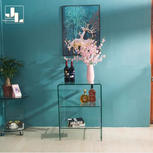 Villa moderne <span class=keywords><strong>pas</strong></span> <span class=keywords><strong>cher</strong></span> salon C forme canapé table d'appoint avec stockage hôtel chambre mobile verre coin Table meubles - Product Image 5