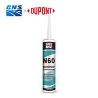 Scellant silicone transparent blanc pour la construction, durcissement neutre, sans odeur, pour usage général, pour la plupart des matériaux et du verre