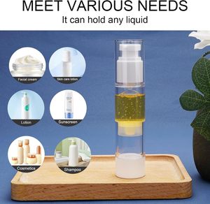 Factory Custom <b>Empty</b> 15ml 30ml 50ml 80ml 120ml AS/PP Cream Skincare Airless Pump <b>Bottle</b> Made <b>Plastic</b> Shampoo Cosmetics Packaging - Product Image 5