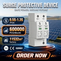 Parafoudre AC/DC XLSPD-PV CE TUV ODM OEM 2P 600V 3P 1000V 4P 320V pour systèmes solaires photovoltaïques