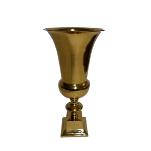 Vase urne à fleurs dorées en aluminium chromé/laiton durable pour table et comptoir de décoration intérieure vente en gros directe - Product Image 1