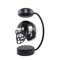 Support d'affichage LED rotatif à lévitation magnétique, rotation automatique, support flottant pour 32 mini-casques de football américain, sports