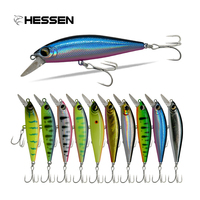 Leurre Minnow PVC OEM 55mm/75mm 4.5g/8.5g Design Mouchette Artificielle pour Pêche en Mer (Perche, Brochet) Lancer Longue Distance Coulant
