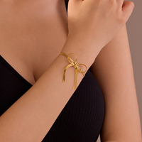 Bracelet en acier inoxydable plaqué or 18 carats avec chaîne serpent, motif numérique tendance pour fête ou cadeau