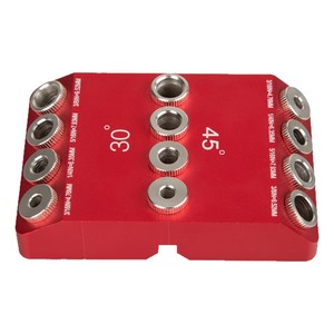 Guía de perforación de madera con ángulos de 30, 45 y 90 grados, localizador de orificios multiángulo de aluminio para carpintería - Product Image 5