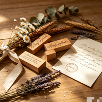 Tampon en bois personnalisé de haute qualité, artisanat en bois, tampon en caoutchouc, ensemble de tampons personnalisés pour la création de cartes
