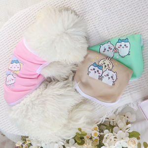 Pet Vest For <b>Dogs</b> Cats Cute Animal Print <b>Light</b> Green Brown Pink Polyester Breathable Summer Clothes Pullover Design - Product Image 3