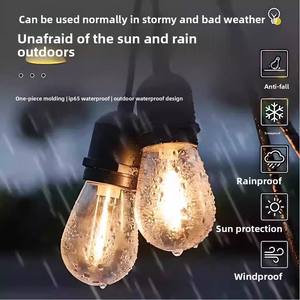 Guirlandes lumineuses solaires S14 Edison avec télécommande pour la décoration de jardin, café, <span class=keywords><strong>bistrot</strong></span> - Product Image 4