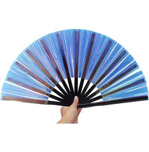 พัดทำมือแบบพับได้ขนาดใหญ่ งานฝีมือไม้ไผ่ พกพาสะดวกและพับเก็บได้ - Product Image 1
